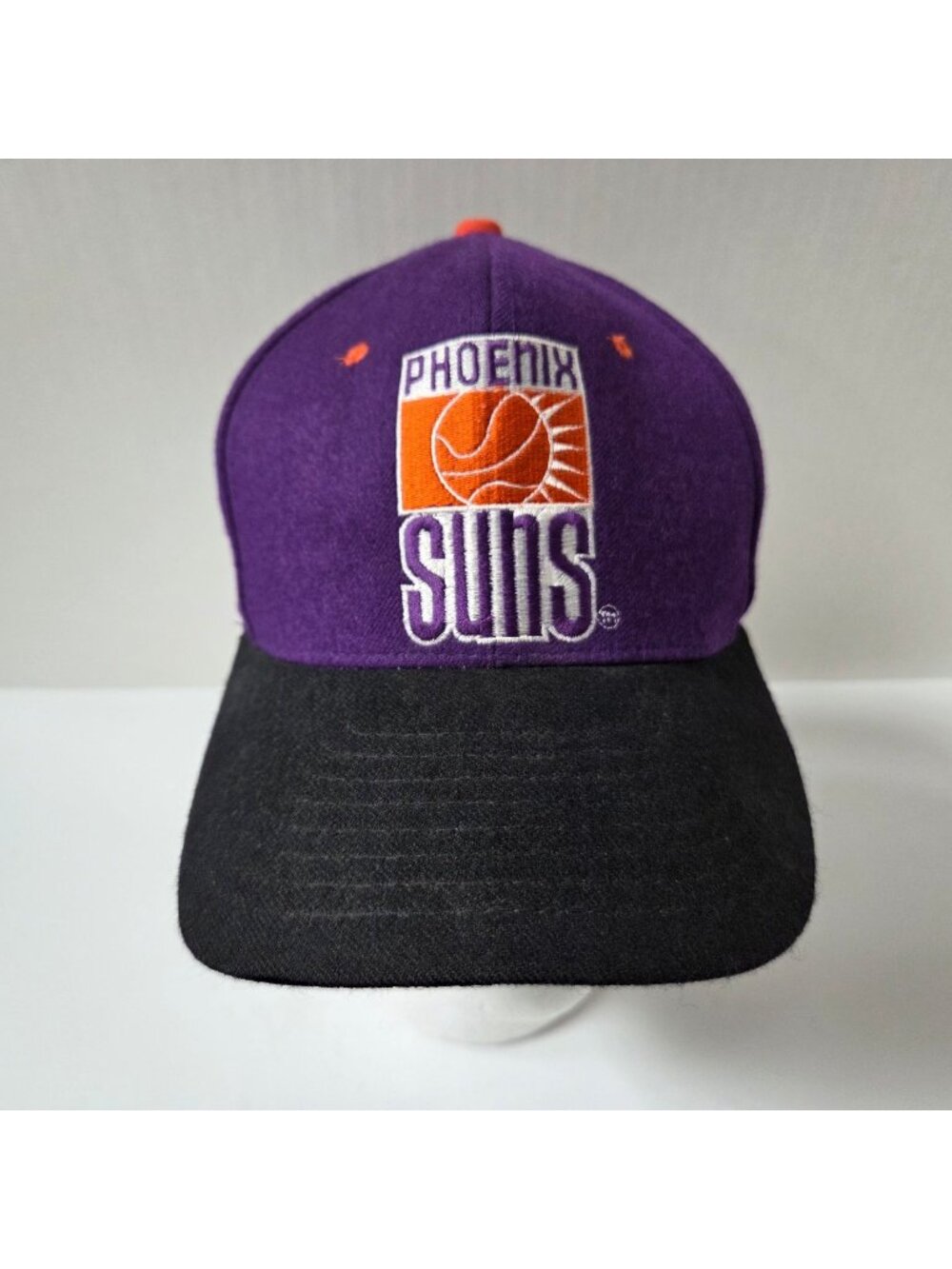 Vintage Phoenix Suns Hat Cap Snapback Purple Wool Blend NBA Basketball AJD 90s